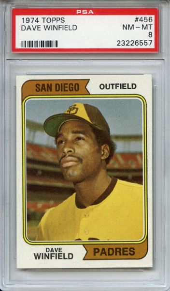 1974 Topps 456 Dave Winfield RC PSA NM-MT 8