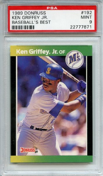 1989 Donruss Baseball's Best 192 Ken Griffey Jr RC PSA MINT 9