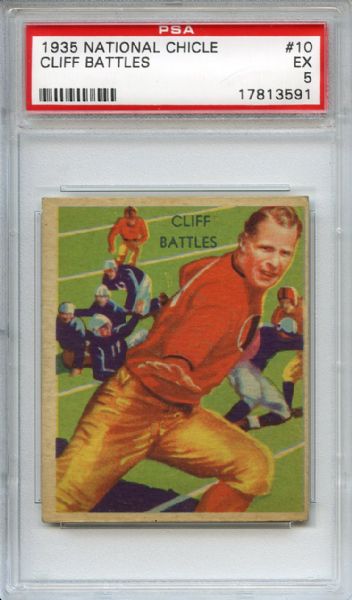 1935 National Chicle 10 Cliff Battles PSA EX 5
