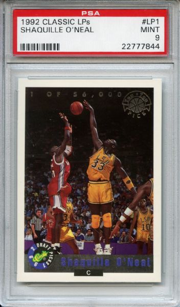 1992 Classic LPs LP1 Shaquille O'Neal RC PSA MINT 9