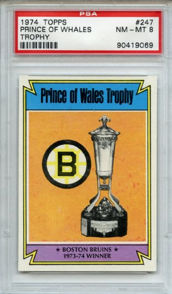 1974 Topps 247 Prince of Whales Trophy PSA NM-MT 8