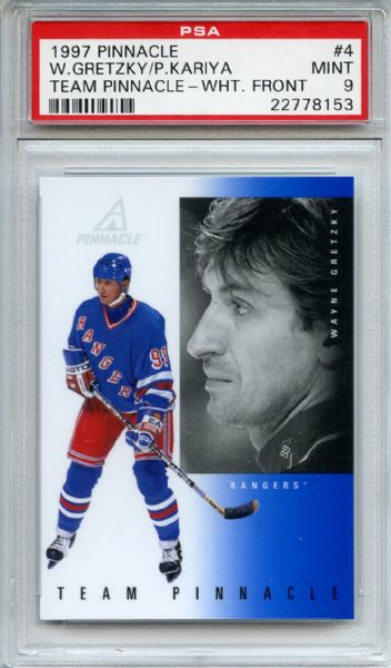 1997 Pinnacle Team 4 Gretzky Kariya PSA MINT 9
