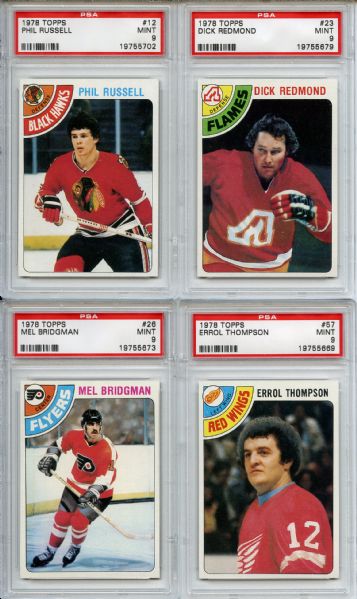 (22) 1978 Topps Hockey Card Lot All Graded PSA MINT 9