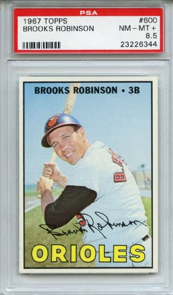 1967 Topps 600 Brooks Robinson PSA NM-MT+ 8.5