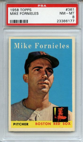 1958 Topps 361 Mike Fornieles PSA NM-MT 8