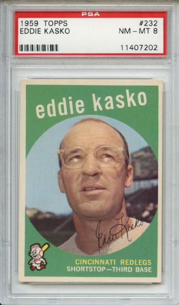 1959 Topps 232 Eddie Kasko PSA NM-MT 8