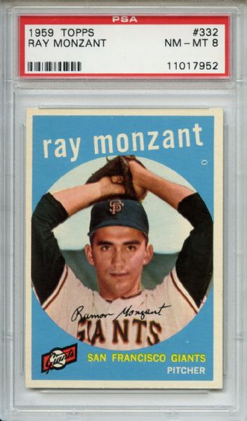 1959 Topps 332 Gary Monzant PSA NM-MT 8
