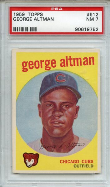 1959 Topps 512 George Altman PSA NM 7