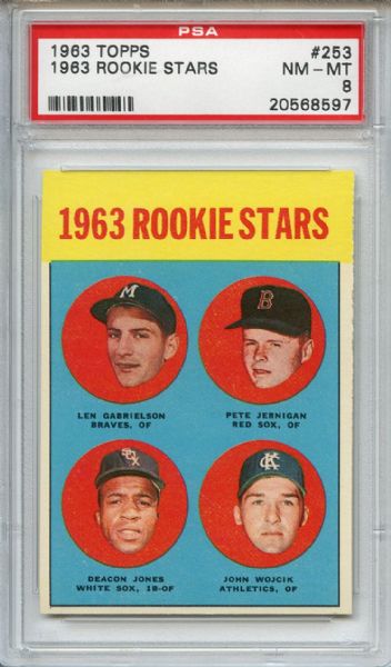 1963 Topps 253 Deacon Jones Rookie Stars PSA NM-MT 8