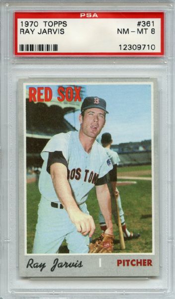 1970 Topps 361 Ray Jarvis PSA NM-MT 8
