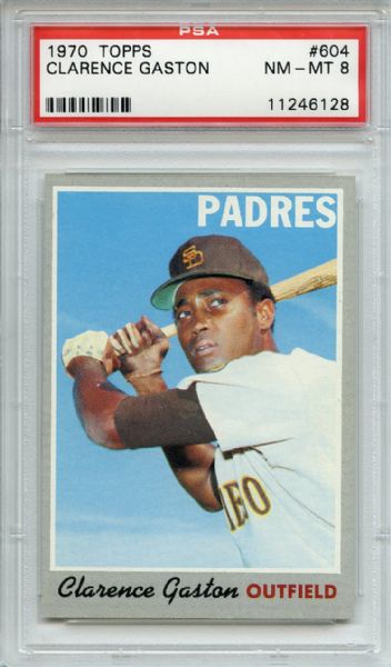 1970 Topps 604 Clarence Gaston PSA NM-MT 8