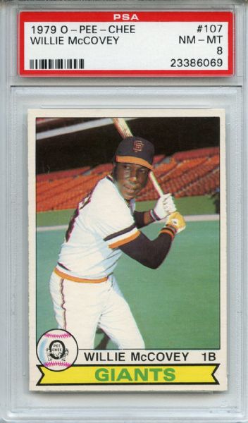 1979 O-Pee-Chee 107 Willie McCovey PSA NM-MT 8