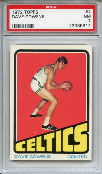 1972 Topps 7 Dave Cowens PSA NM 7