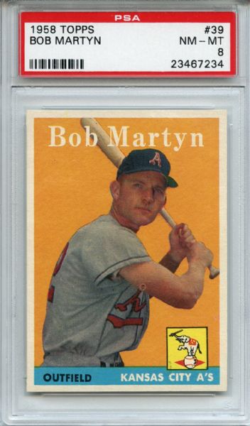1958 Topps 39 Bob Martyn PSA NM-MT 8