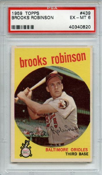 1959 Topps 439 Brooks Robinson PSA EX-MT 6