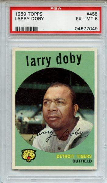 1959 Topps 455 Larry Doby PSA EX-MT 6