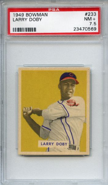 1949 Bowman 233 Larry Doby RC PSA NM+ 7.5