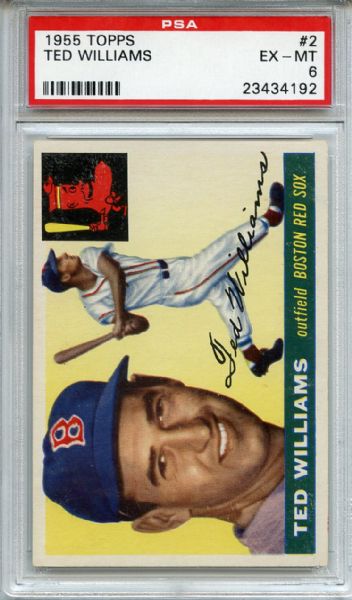 1955 Topps 2 Ted Williams PSA EX-MT 6