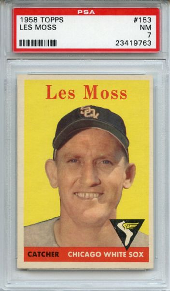 1958 Topps 153 Les Moss PSA NM 7