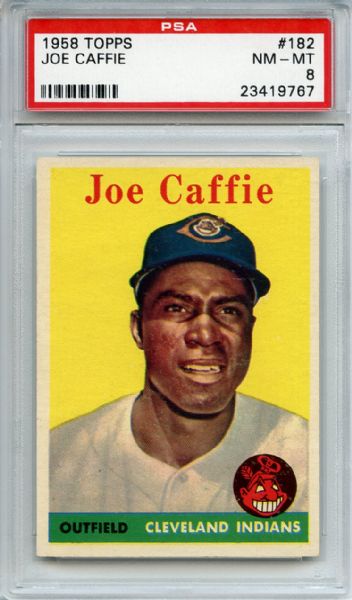 1958 Topps 182 Joe Caffie PSA NM-MT 8