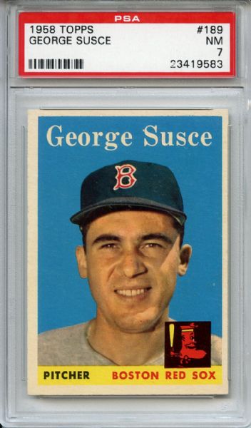 1958 Topps 189 George Susce PSA NM 7