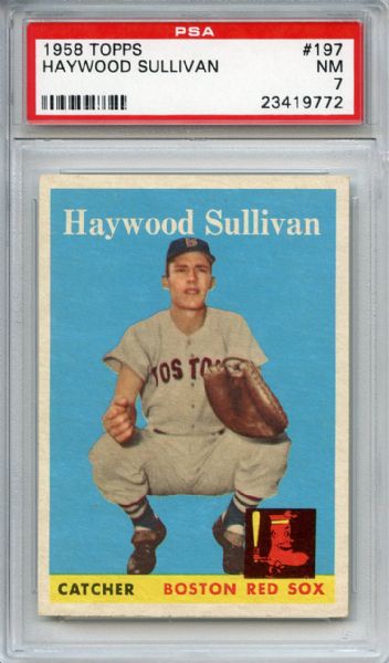 1958 Topps 197 Haywood Sullivan PSA NM 7