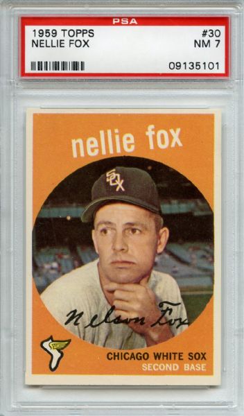 1959 Topps 30 Nellie Fox PSA NM 7