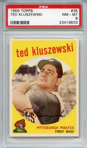 1959 Topps 35 Ted Kluszewski PSA NM-MT 8