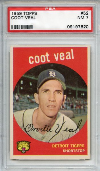 1959 Topps 52 Coot Veal PSA NM 7
