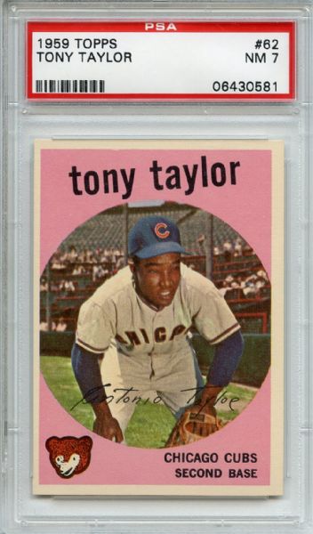 1959 Topps 62 Tony Taylor PSA NM 7