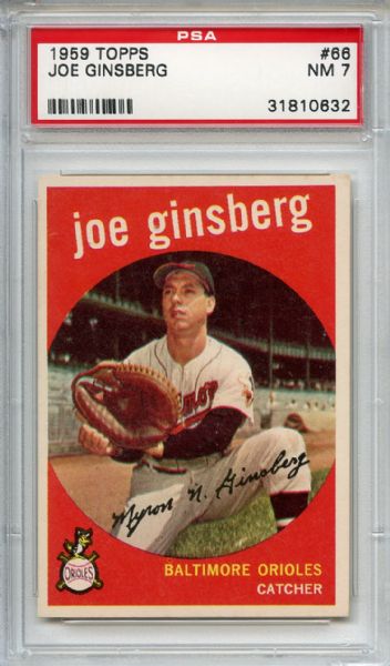 1959 Topps 66 Joe Ginsberg PSA NM 7