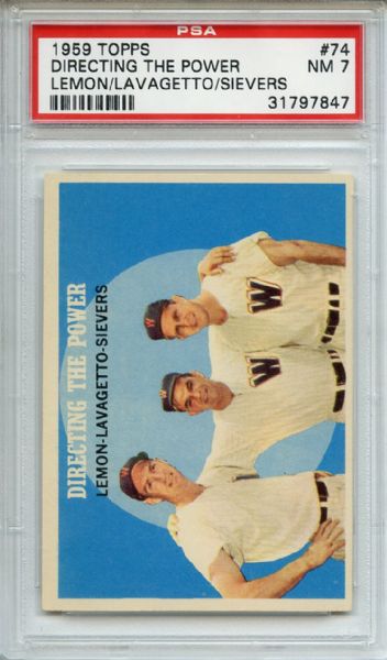 1959 Topps 74 Directing the Power PSA NM 7
