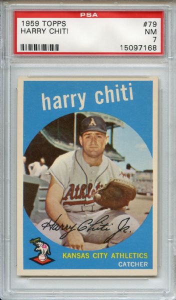 1959 Topps 79 Harry Chiti PSA NM 7