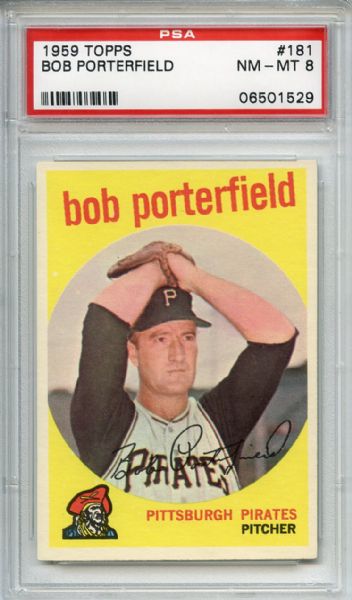 1959 Topps 181 Bob Porterfield PSA NM-MT 8
