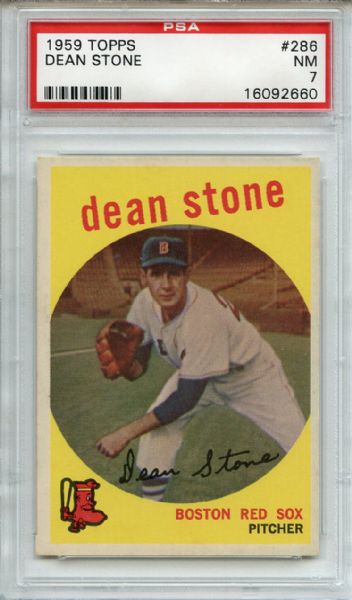 1959 Topps 286 Dean Stone PSA NM 7