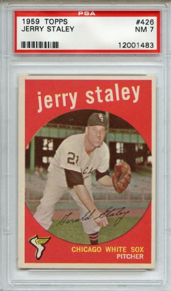 1959 Topps 426 Jerry Staley PSA NM 7