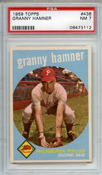 1959 Topps 436 Granny Hamner PSA NM 7
