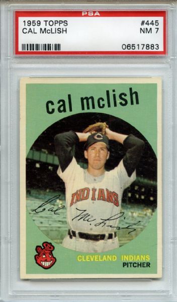 1959 Topps 445 Cal McLish PSA NM 7