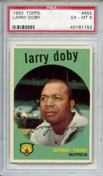 1959 Topps 455 Larry Doby PSA EX-MT 6