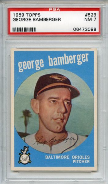 1959 Topps 529 George Bamberger PSA NM 7