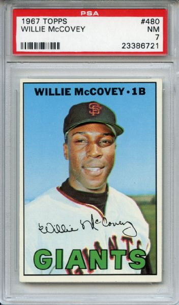1967 Topps 480 Willie McCovey PSA NM 7