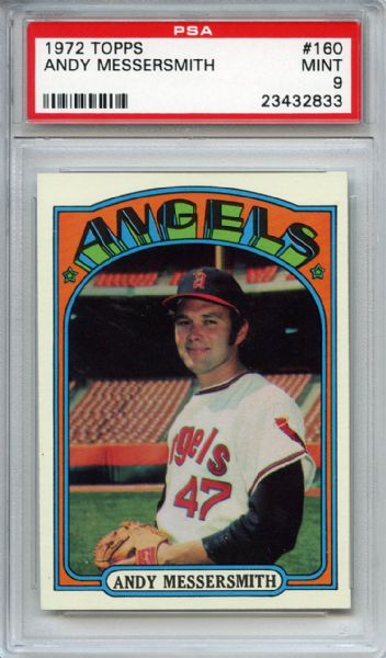 1972 Topps 160 Andy Messersmith PSA MINT 9