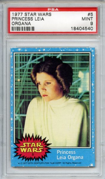 1977 Star Wars 5 Princess Leia Organa PSA MINT 9