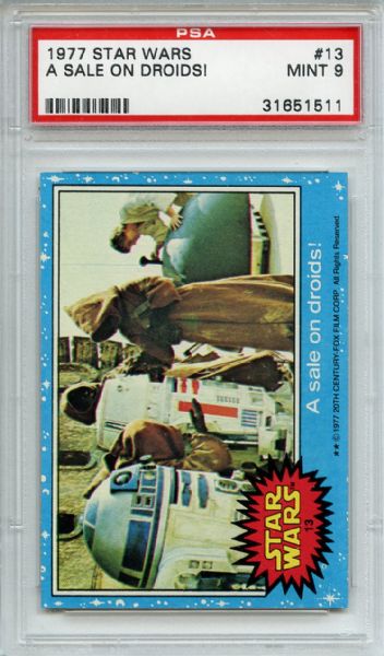 1977 Star Wars 13 A Sale on Droids! PSA MINT 9