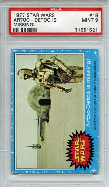 1977 Star Wars 18 Artoo-Detoo is Missing! PSA MINT 9