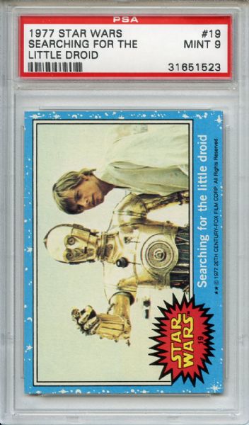 1977 Star Wars 19 Searching for the Little Droid PSA MINT 9