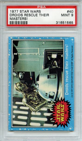 1977 Star Wars 40 Driods Rescue Their Masters! PSA MINT 9