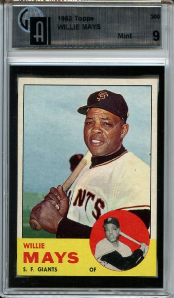 1963 Topps 300 Willie Mays GAI MINT 9