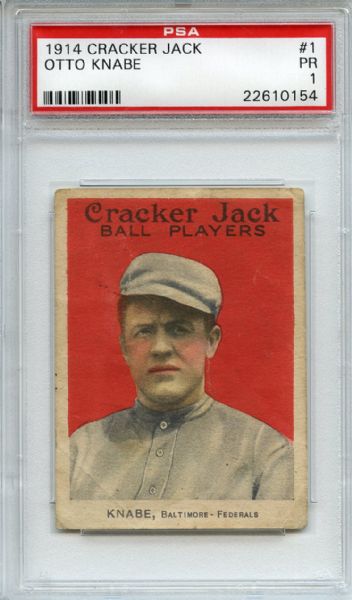 1914 Cracker Jack 1 Otto Knabe PSA PR 1