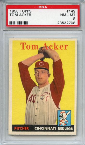 1958 Topps 149 Tom Acker PSA NM-MT 8